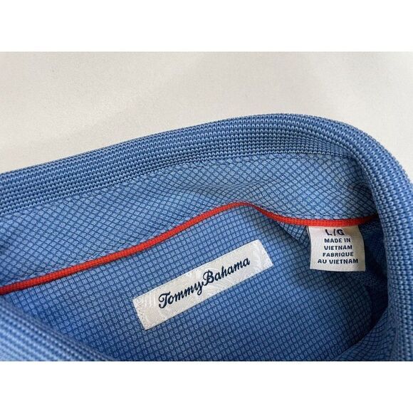 Tommy Bahama Polo Shirt Men Large Blue Short Sleeve - Picture 5 of 6